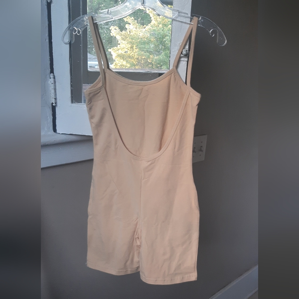 NWT American Apparel Nude Cotton-Blend Shorty Unitard, S - Picture 3 of 3